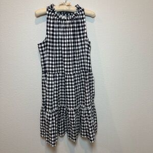 Signature Women's Black and White Gingham Dress EUC